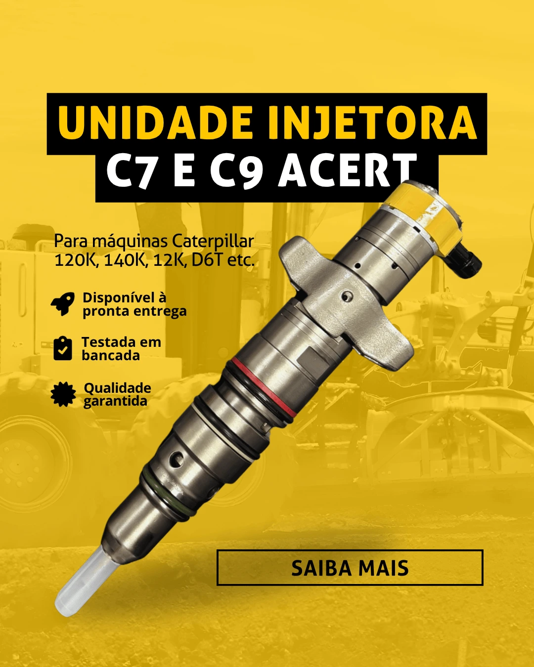 Unidade injetora Caterpillar C7 e C9
